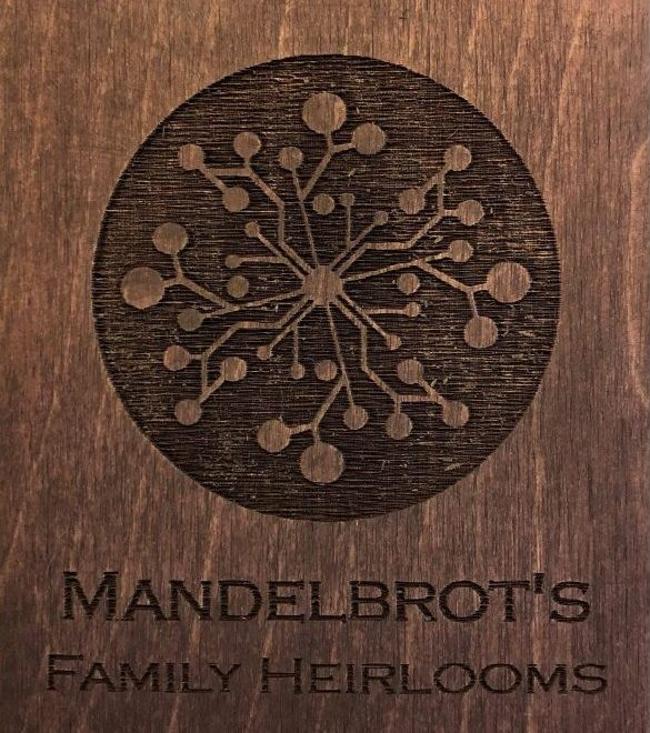 Mandelbrot's Family Heirlooms Logo Wood